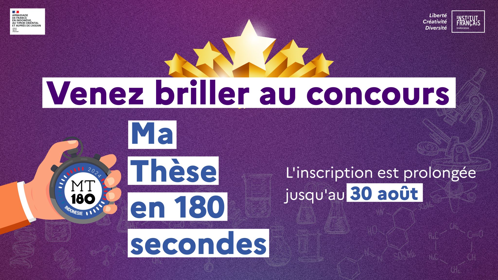 Faites Briller Votre Thèse en 3 Minutes avec le concours MT 180-Indonésie !