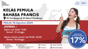 Promo Kemerdekaan : Kelas Pemula Bahasa Prancis – Agustus