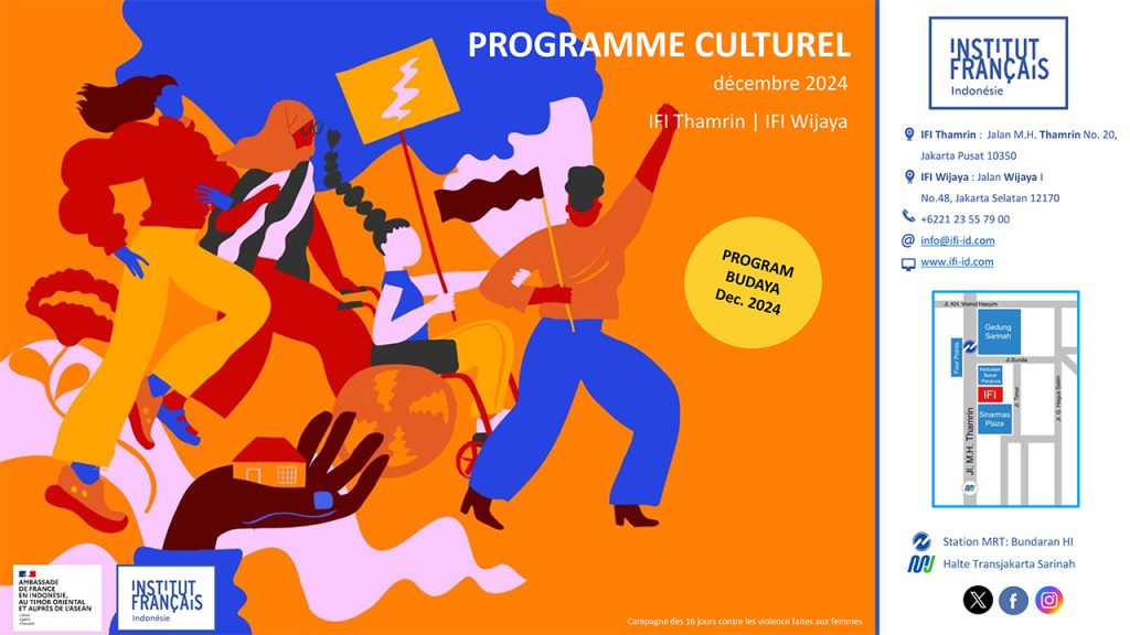 Programme culturel & cinéma IFI Jakarta décembre 2024