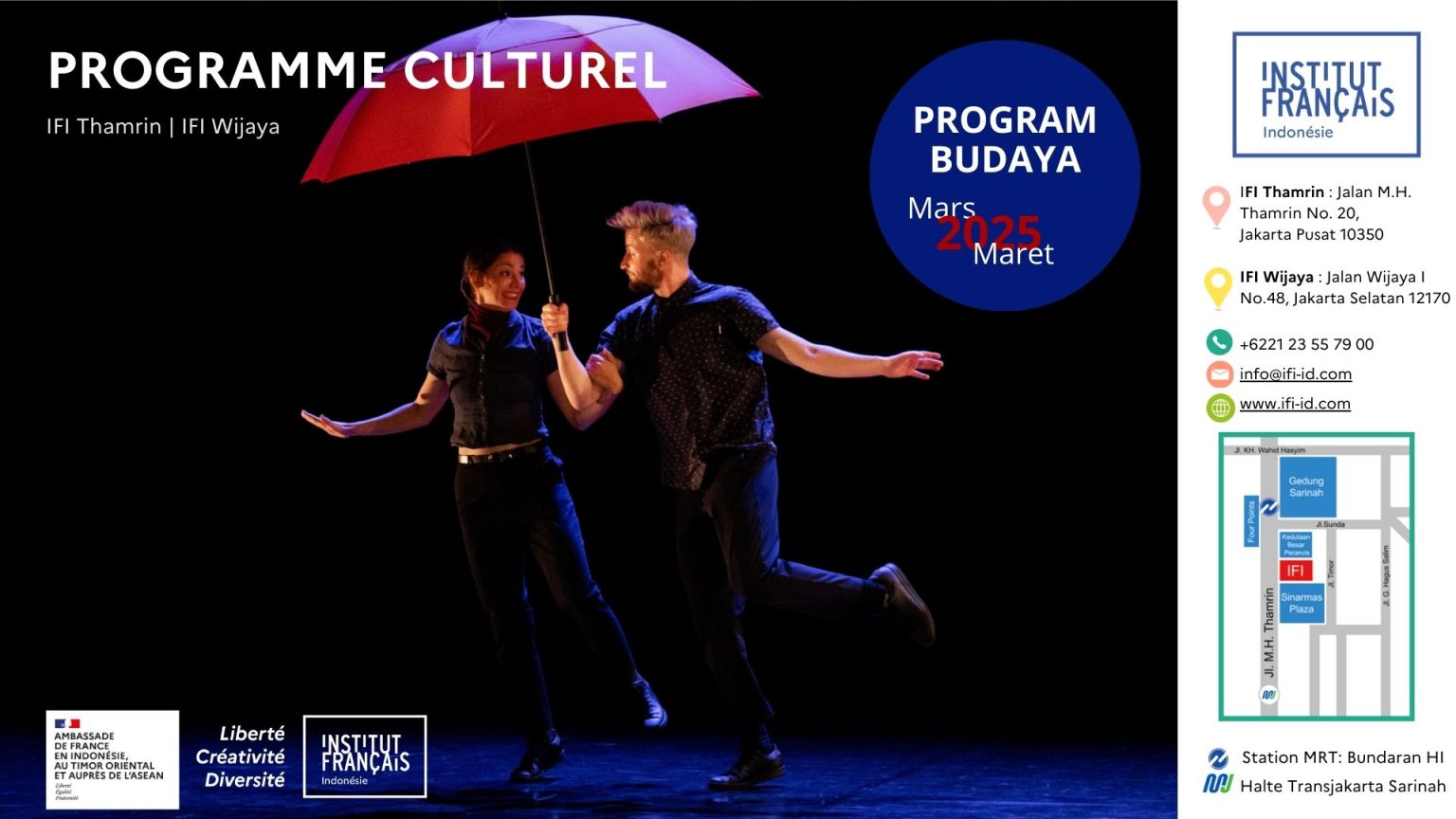 Program Budaya & Sinema IFI Jakarta Maret 2025